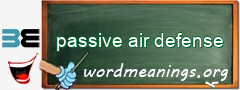 WordMeaning blackboard for passive air defense